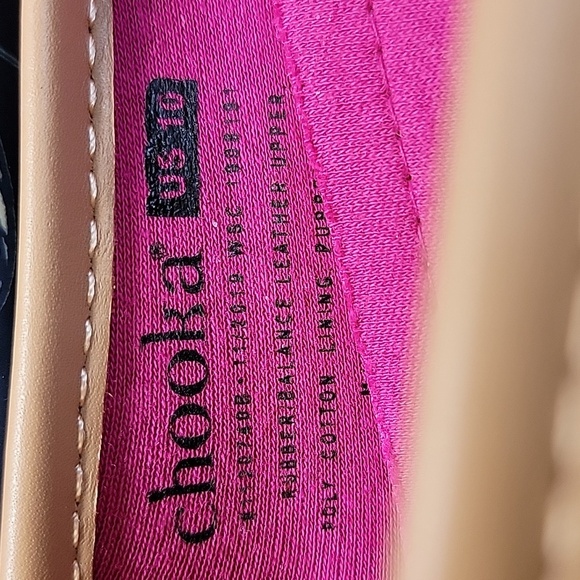 Chooka Duck Swimmer Navy Tan Butterfly Leather Trim Size 10 EUC - Picture 6 of 8